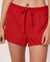 LA VIE EN ROSE Satin and Lace Short Candy red 60200007 - View1