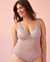 LA VIE EN ROSE Lace and Mesh Cheeky Teddy Light lilac 60300037 - View1