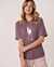 LA VIE EN ROSE Super Soft Raglan Sleeve Shirt Dark plum 40100326 - View1