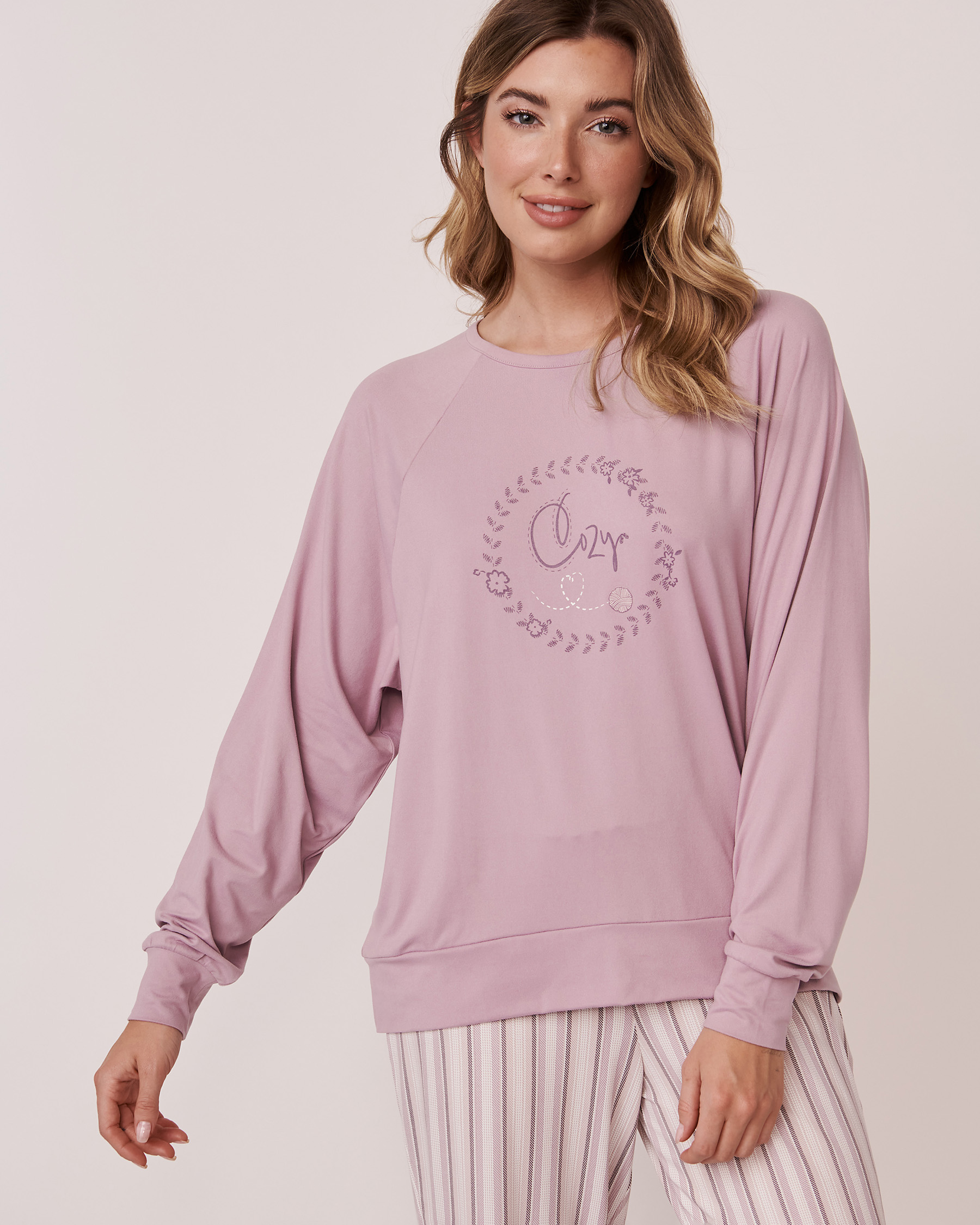 LA VIE EN ROSE Super Soft Long Sleeve Shirt Light lilac 40100327 - View1