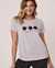 LA VIE EN ROSE Raglan Sleeve Cotton T-shirt Grey mix 40100334 - View1