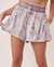 LA VIE EN ROSE Lace Trim Modal Shorts Grey branches 40200298 - View1