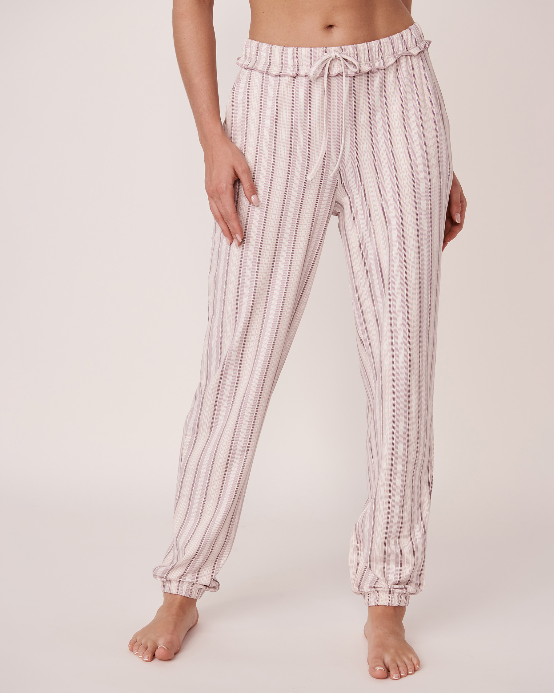LA VIE EN ROSE Super Soft Stripe Pants Vertical stripes 40200315 - View1