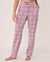 LA VIE EN ROSE Cotton Straight Leg Pyjama Pants Pink plaid 40200328 - View1