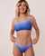 LA VIE EN ROSE AQUA OMBRE One Shoulder Bandeau Bikini Top Gradient blue 70100293 - View1
