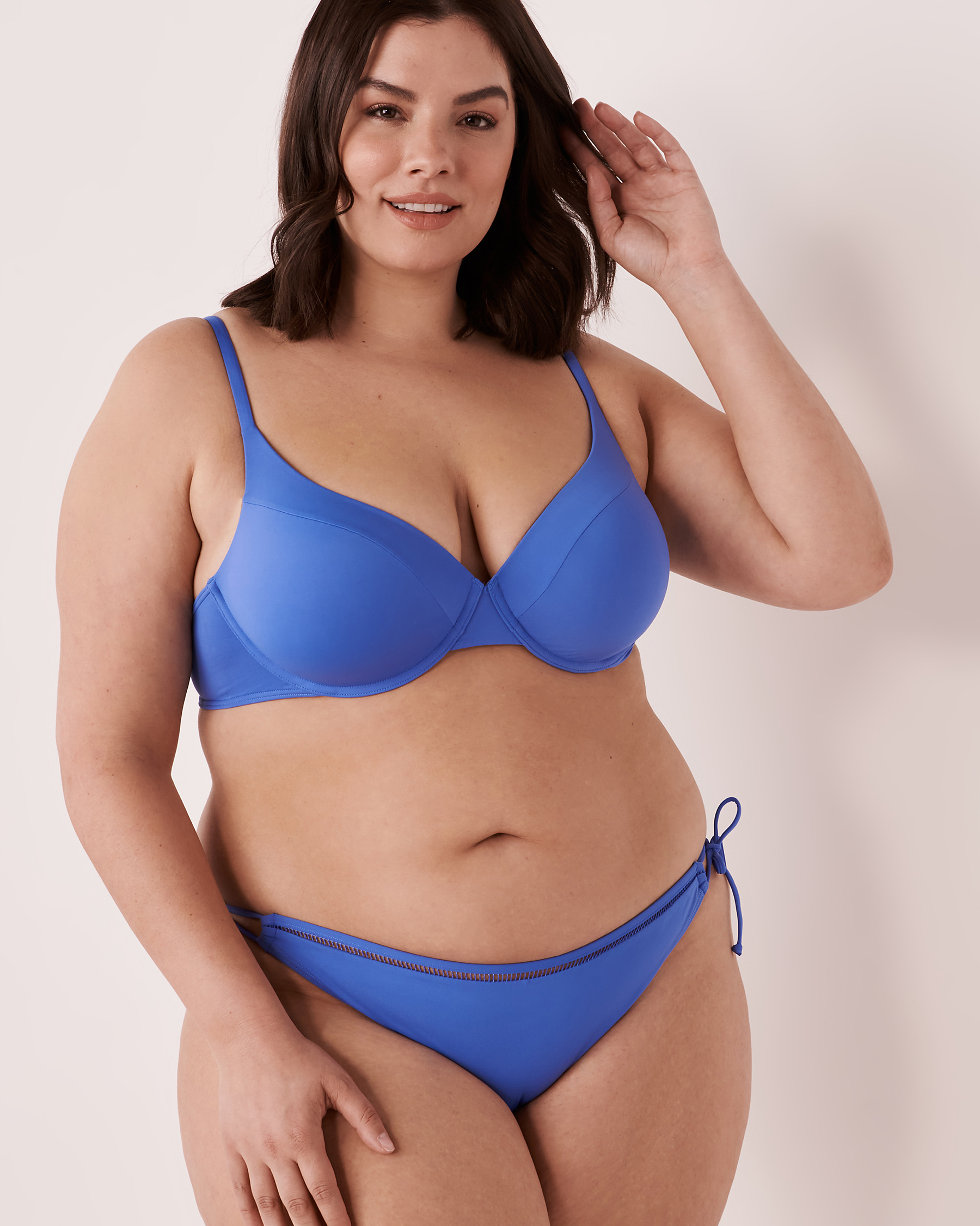 LA VIE EN ROSE AQUA TRUE LOVE Recycled Fibers Brazilian Bikini Bottom Vivid blue 70300270 - View6
