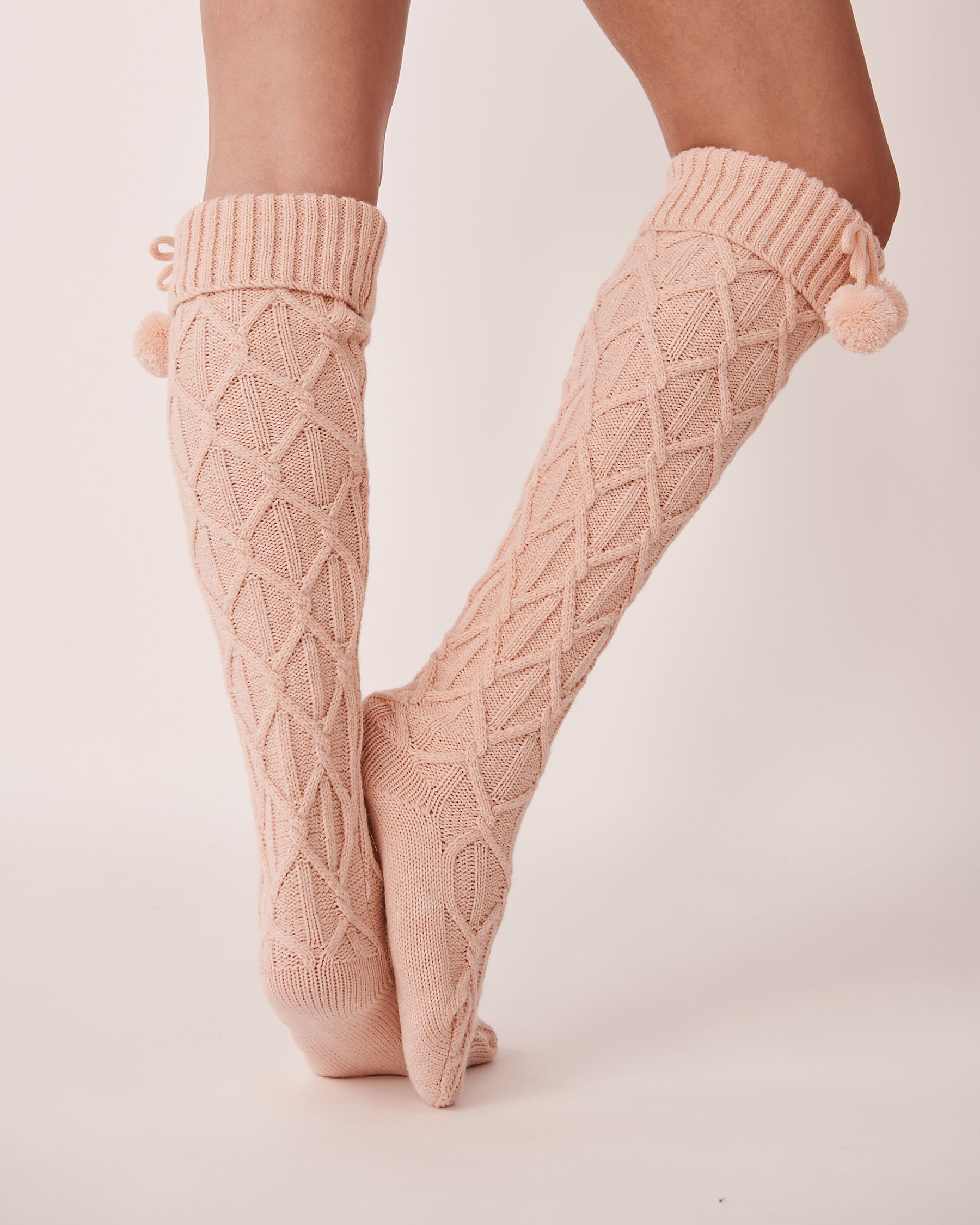 LA VIE EN ROSE Knitted Knee-high Socks Pink 40700215 - View2