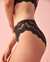 LA VIE EN ROSE Culotte bikini taille haute en dentelle Noir 20300156 - View1