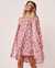 LA VIE EN ROSE Soft Knit Lace Trim Kimono Pink floral 40600090 - View1