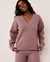 LA VIE EN ROSE Chenille Varsity Long Sleeve Shirt Cold lilac 50100050 - View1