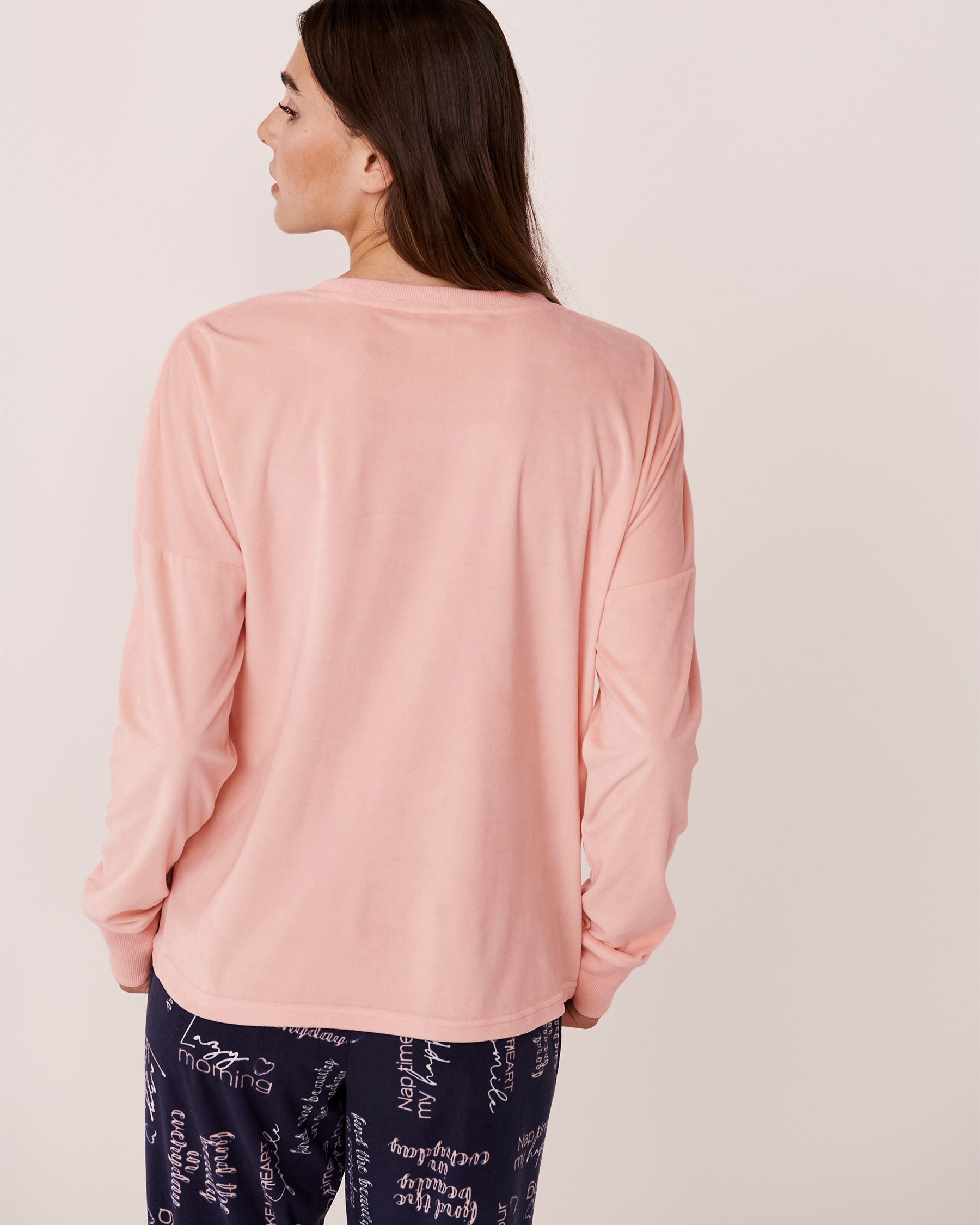 La Vie en Rose Luxury Velour Long Sleeve Shirt. 2