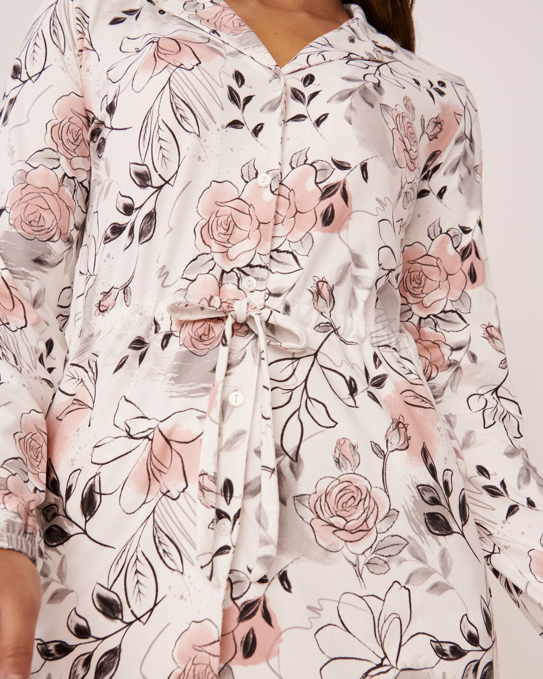 LA VIE EN ROSE Super Soft Button-down Shirt Floral painting 40100357 - View2