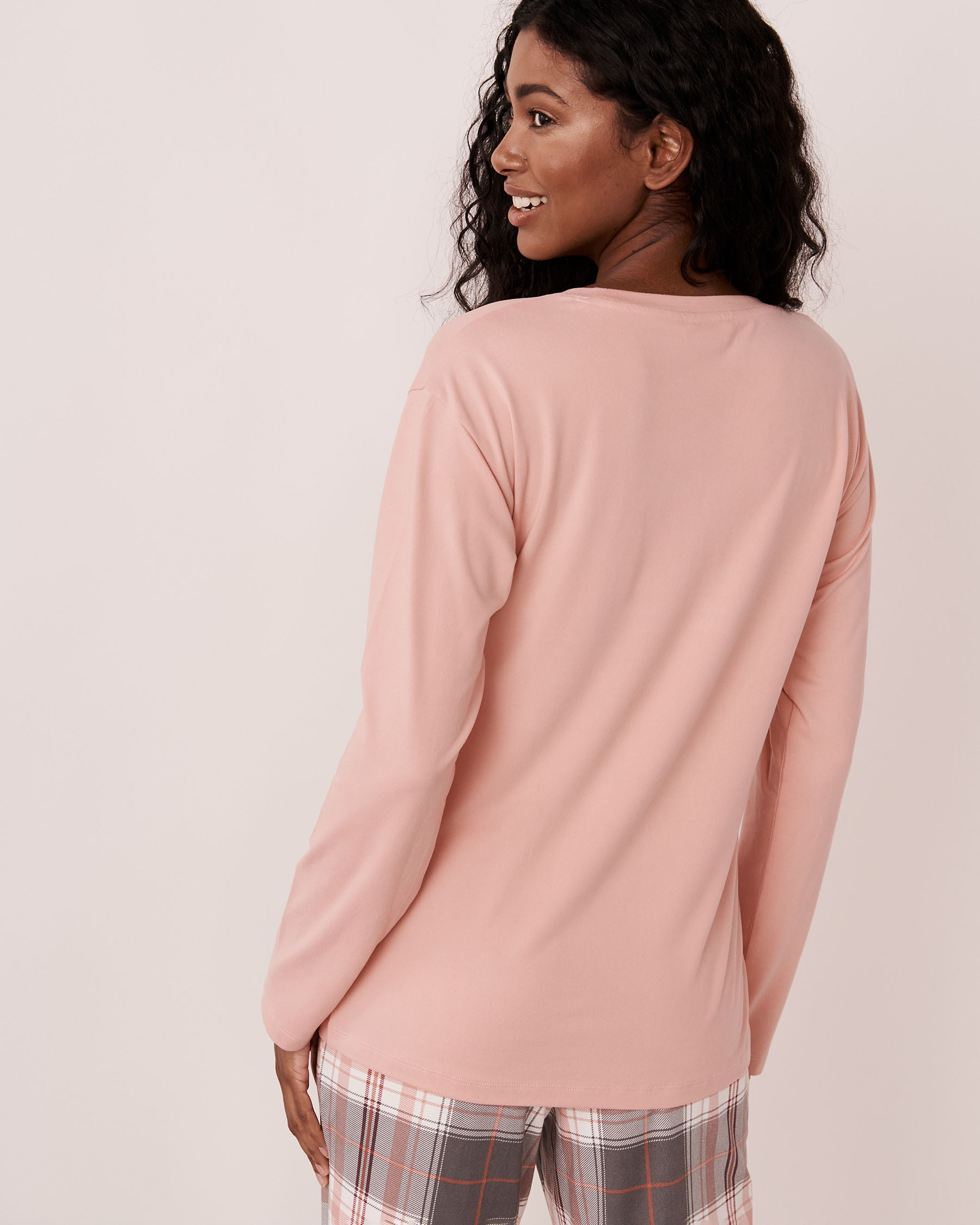 LA VIE EN ROSE Super Soft Long Sleeve Shirt Rose tan 40100362 - View2