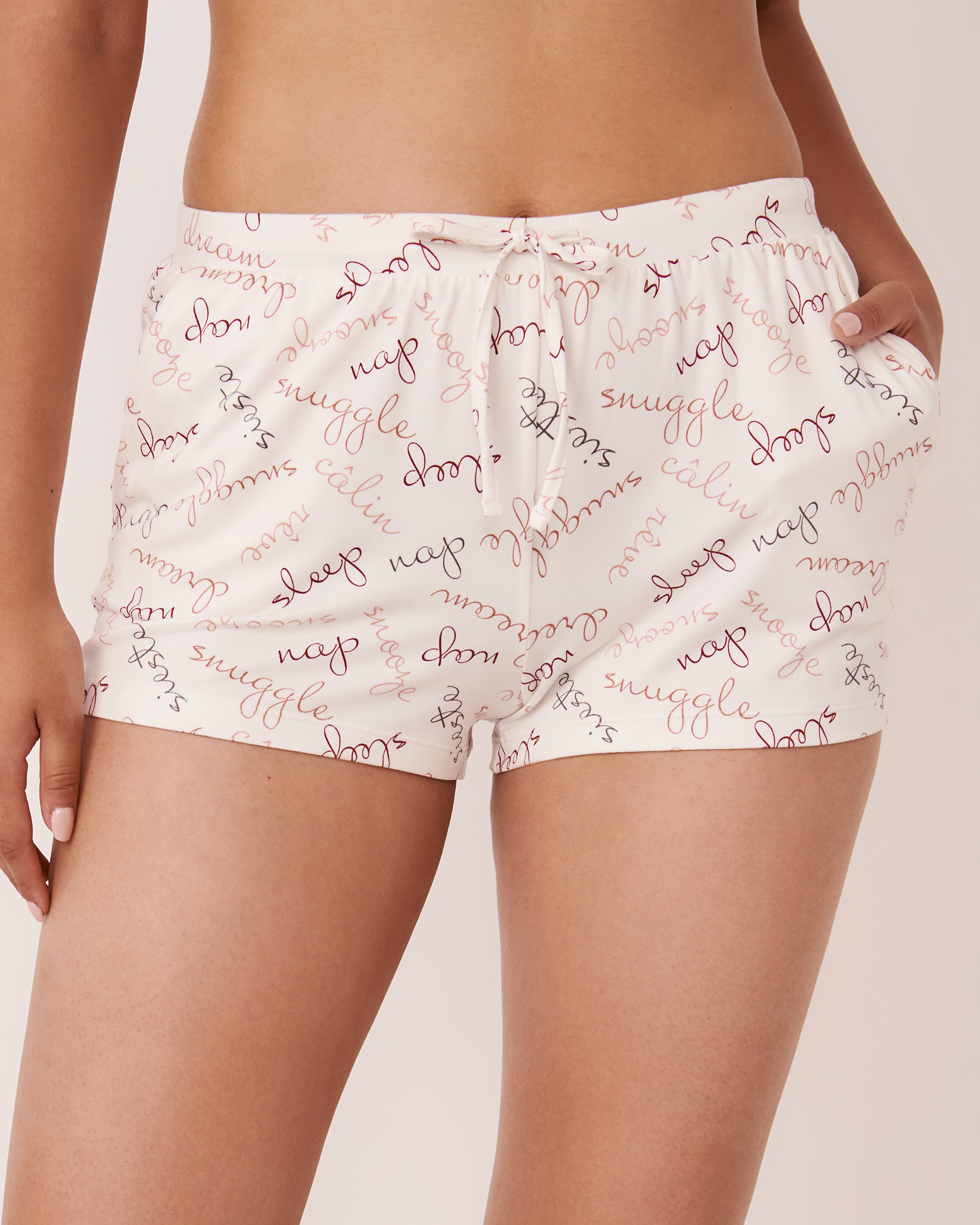 LA VIE EN ROSE Super Soft Pyjama Shorts Wording 40200348 - View1