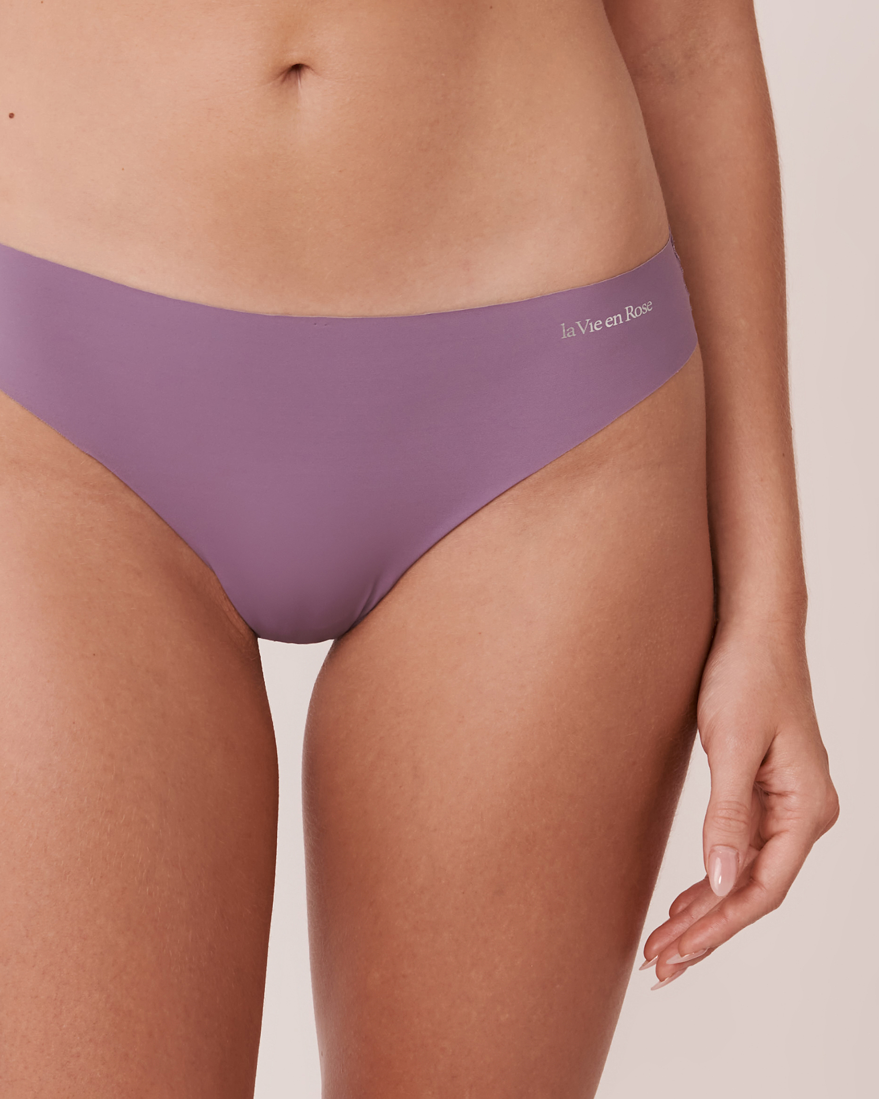 LA VIE EN ROSE Microfiber No-show Thong Panty Purple sage 20200217 - View1