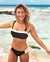LA VIE EN ROSE AQUA COLORBLOCK Bralette Bikini Top Black 70100335 - View1