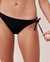 LA VIE EN ROSE AQUA SOLID Side Tie Bikini Bottom Black 70300304 - View1
