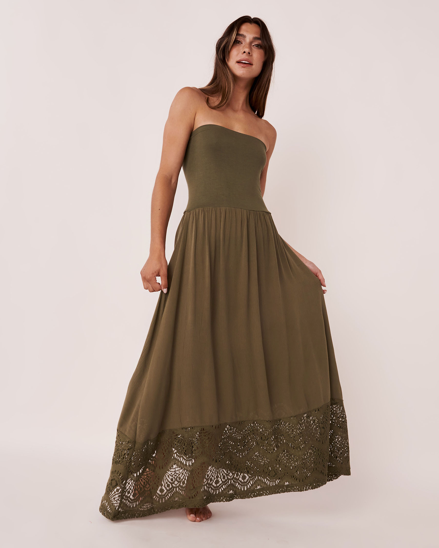 LA VIE EN ROSE AQUA Two-way Skirt-Dress Forest green 80200017 - View1
