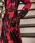 LA VIE EN ROSE Satin Maxi Length Robe Romantic floral 60500069 - View1