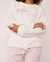 LA VIE EN ROSE Embroidered Plush Long Sleeve Shirt Snow white 40100372 - View1
