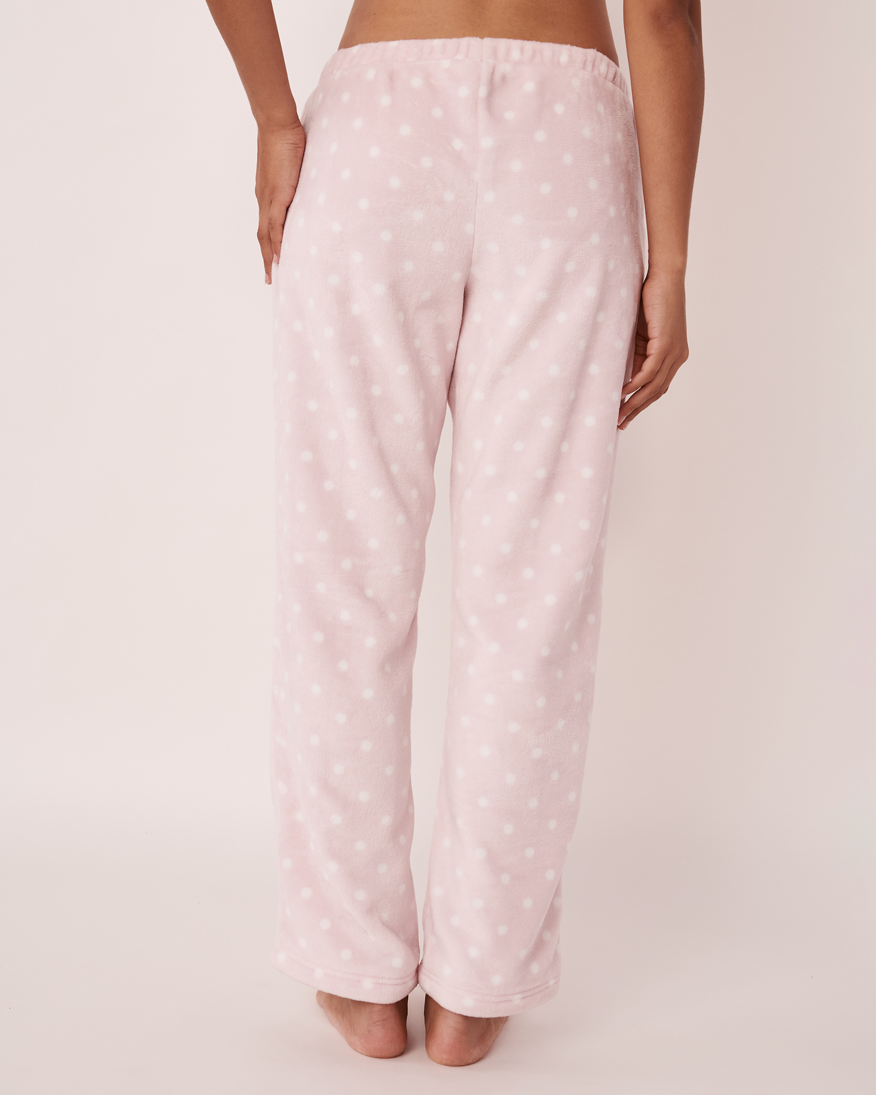 LA VIE EN ROSE Plush Pyjama Pants Dots 40200356 - View2