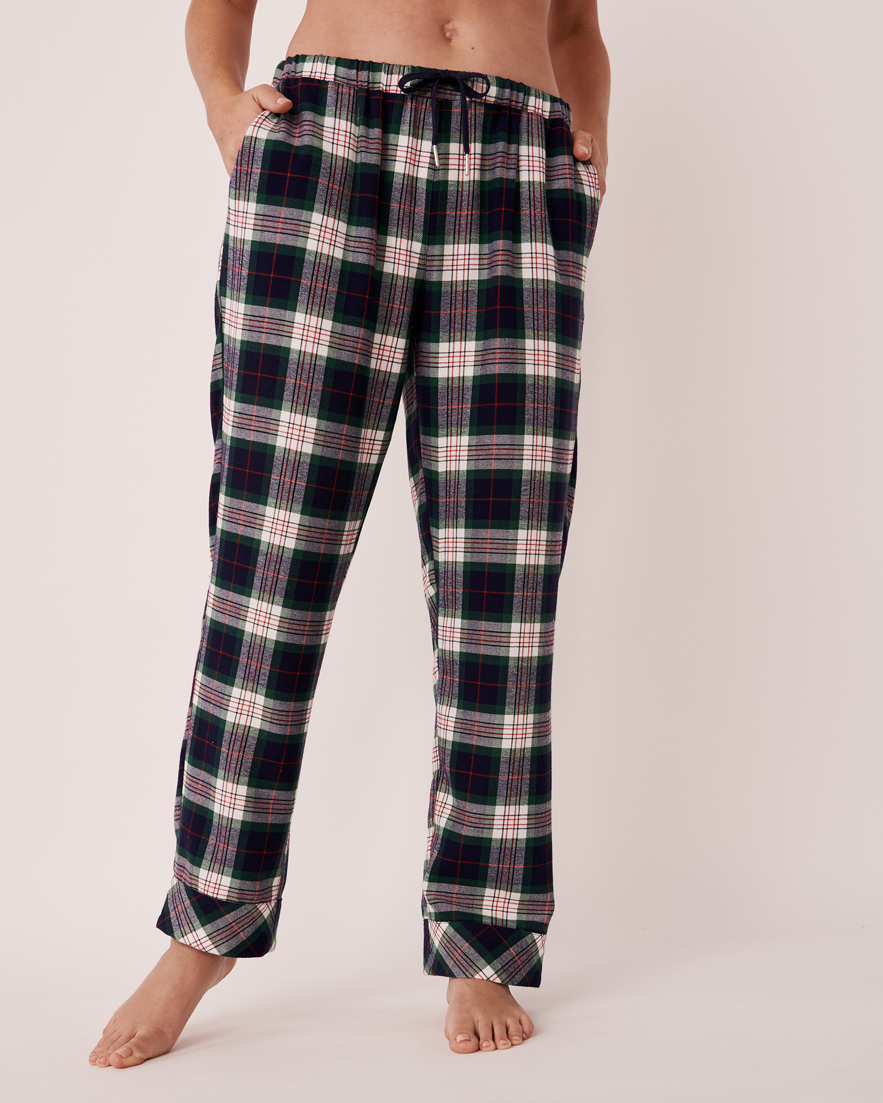 LA VIE EN ROSE Plaid Pyjama Pants Classic navy plaid 40200363 - View1