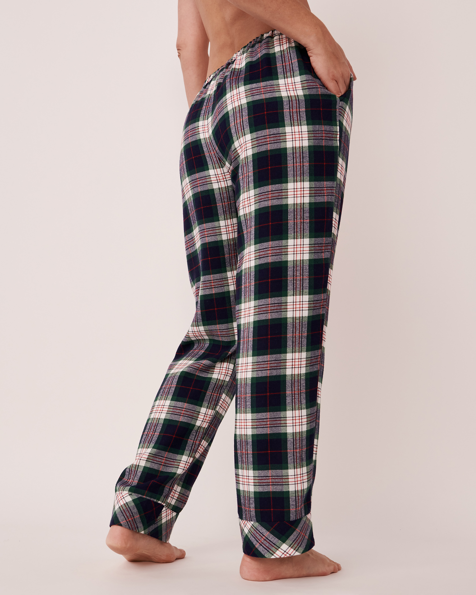 LA VIE EN ROSE Pantalon de pyjama à carreaux Classiques carreaux marines 40200363 - Voir2