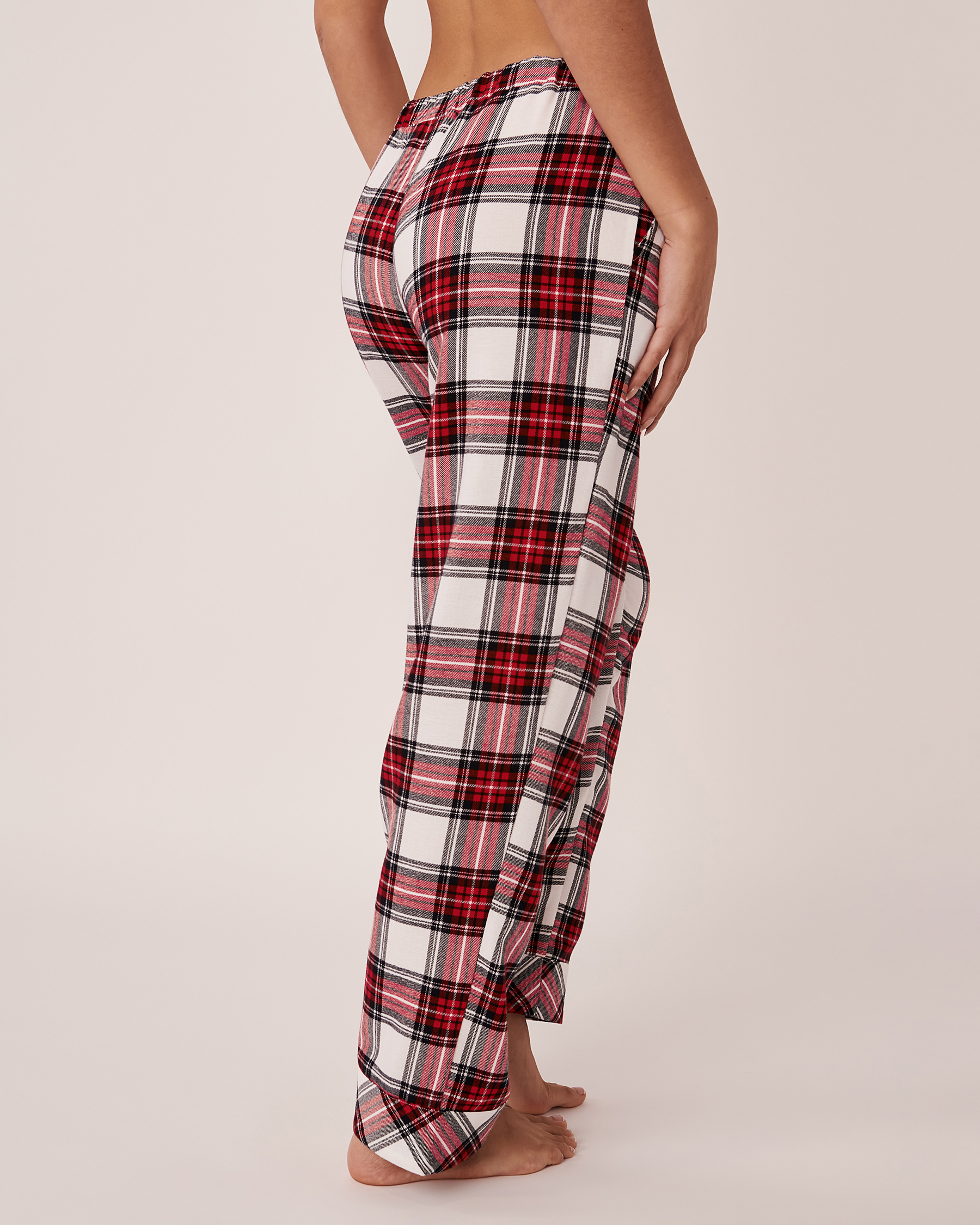 LA VIE EN ROSE Pantalon de pyjama à carreaux Carreaux des fêtes 40200363 - Voir2