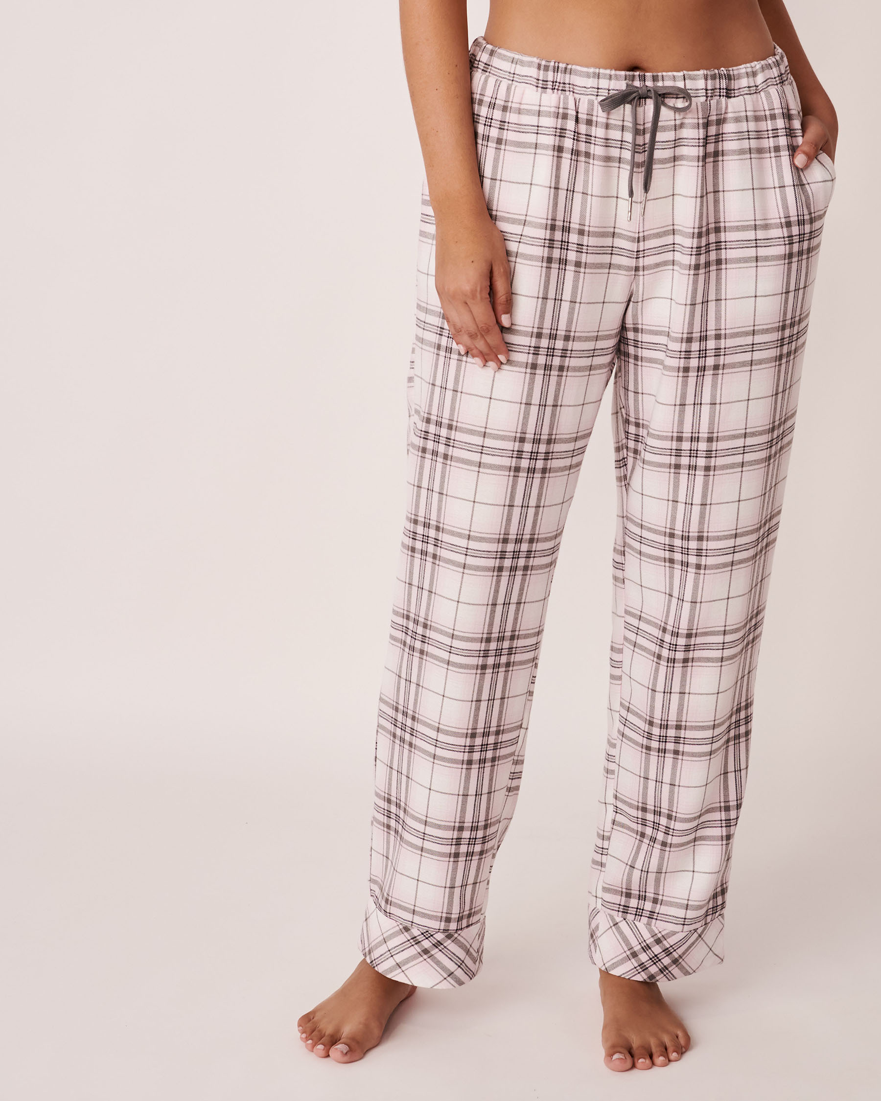 LA VIE EN ROSE Pantalon de pyjama à carreaux Carreaux lilas 40200363 - Voir3