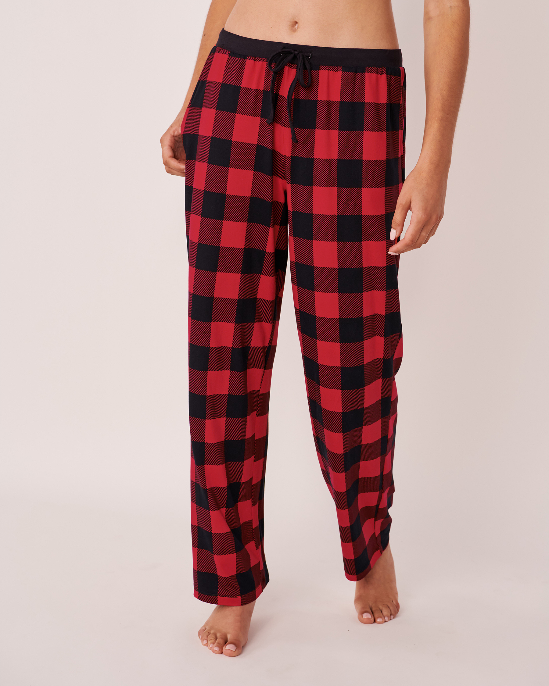 LA VIE EN ROSE Super Soft Pyjama Pants Buffalo plaid 40200365 - View1