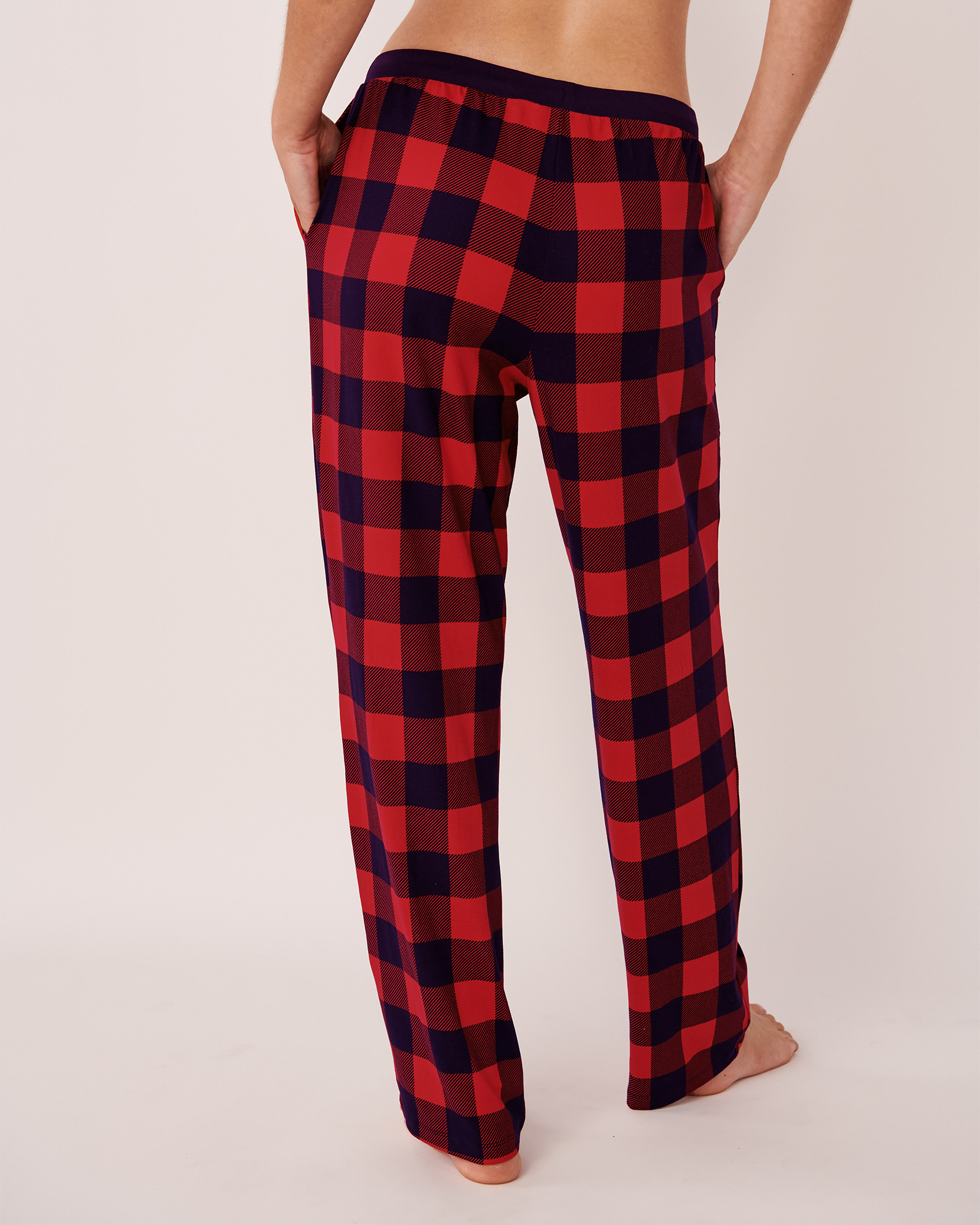 LA VIE EN ROSE Super Soft Pyjama Pants Buffalo plaid 40200365 - View2