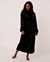 LA VIE EN ROSE Soft Plush Long Robe Black 40600109 - View1