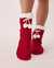 LA VIE EN ROSE Knit and Sherpa Socks Candy red 40700229 - View1