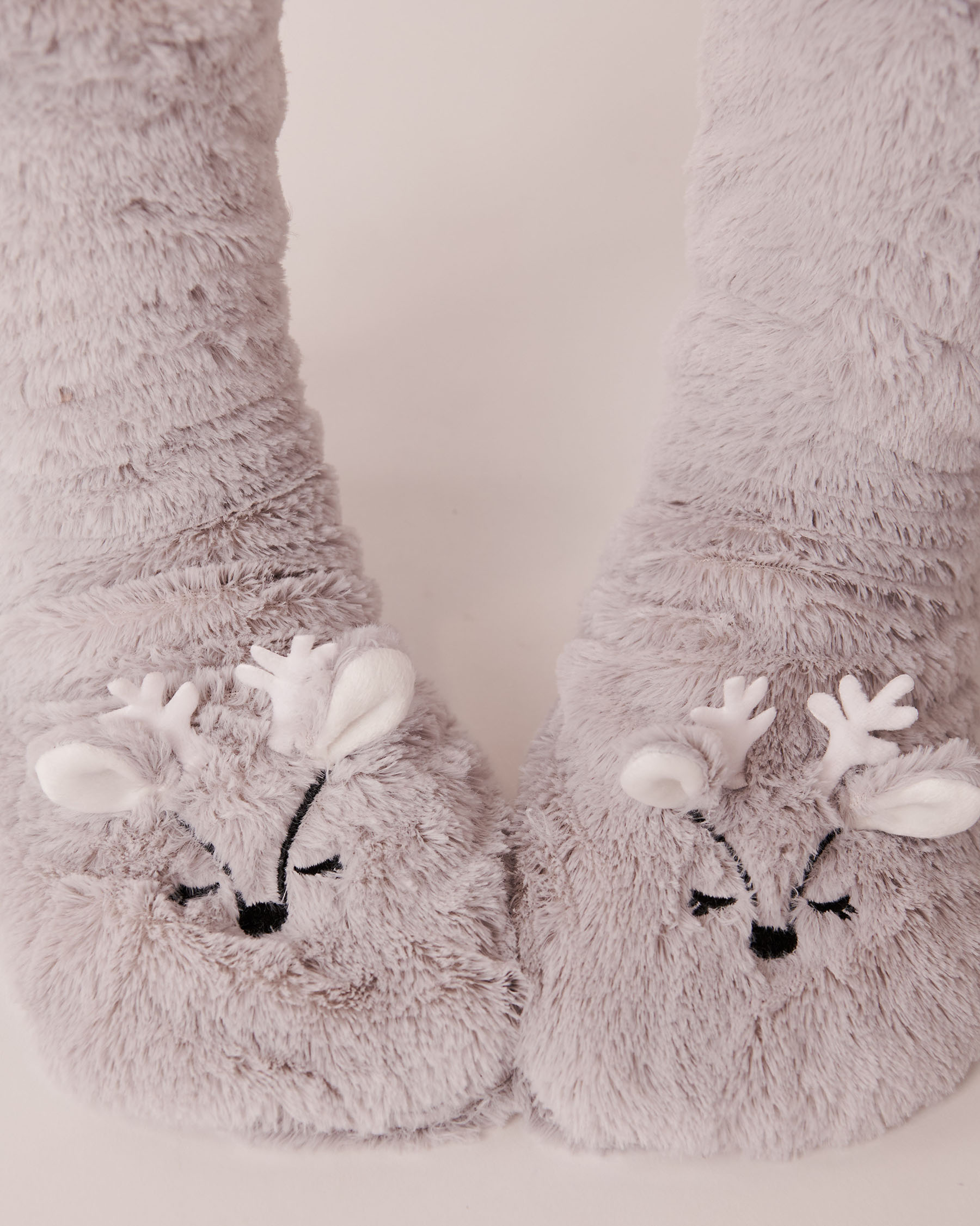 LA VIE EN ROSE Animal Print Plush Socks Silver grey 40700237 - View1