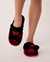 LA VIE EN ROSE Plush Clog Slippers with Pompoms Buffalo plaid 40700244 - View1