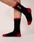 LA VIE EN ROSE Knitted Socks with winter Embroidery Black 40700245 - View1