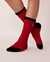 LA VIE EN ROSE Knitted Socks with winter Embroidery Candy red 40700245 - View1
