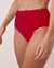 LA VIE EN ROSE Culotte bikini taille haute microfibre effet lissant Rouge bonbon 20300172 - View1