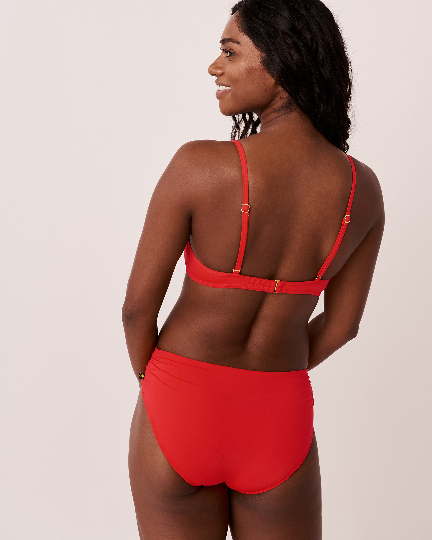 LA VIE EN ROSE AQUA Haut de bikini push-up en fibres recyclées POPPY Rouge feu 70100348 - Voir3