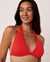 LA VIE EN ROSE AQUA POPPY Recycled Fibers D Cup Triangle Bikini Top Fiery red 70200062 - View1