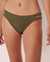 LA VIE EN ROSE AQUA CROCHET Shirred Sides Bikini Bottom Forest green 70300316 - View1