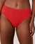 LA VIE EN ROSE AQUA POPPY Recycled Fibers Mid Waist Bikini Bottom Fiery red 70300325 - View1