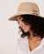 LA VIE EN ROSE AQUA Hat with Cord and Ring Natural 80500036 - View1