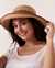 LA VIE EN ROSE AQUA Contrasting Bowler Hat Natural 80500040 - View1