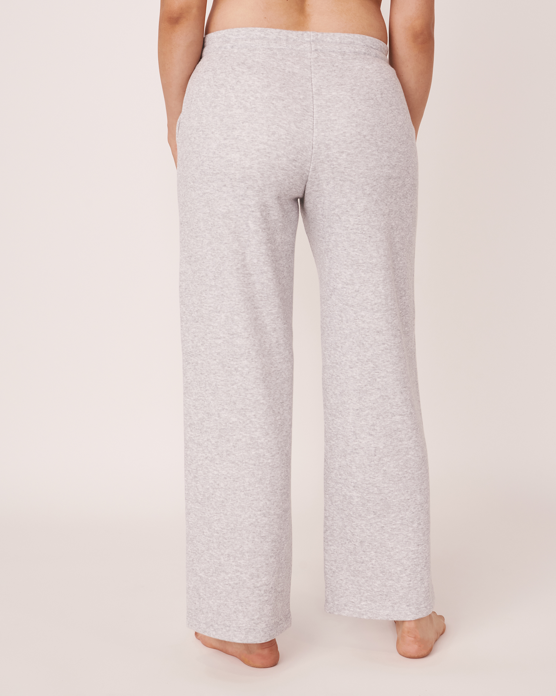 Fleece Wide Leg Pants - Comfy grey