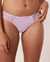 LA VIE EN ROSE Microfiber and Lace Thong Panty Lilac 20200132 - View1