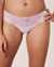 LA VIE EN ROSE Microfiber and Wide Lace Band Thong Panty Lilac 20200137 - View1