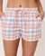 LA VIE EN ROSE Pyjama Shorts with Pockets Plaid 40200211 - View1