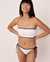 LA VIE EN ROSE AQUA BLACKSTRING Bandeau Bikini Top White 70100136 - View1