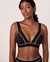 LA VIE EN ROSE AQUA BLACKSTRING Triangle Bikini Top Black 70100138 - View1